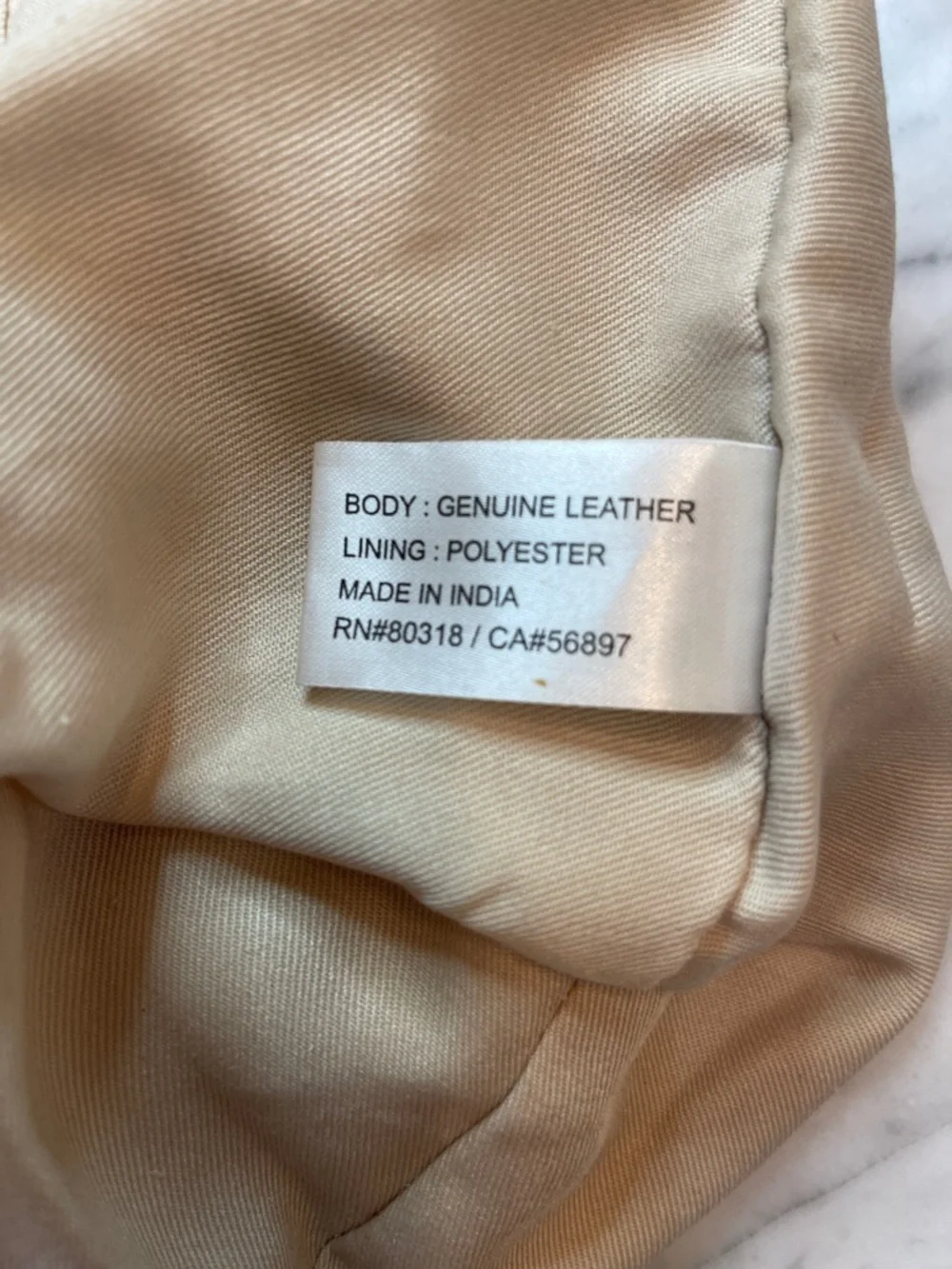 Lucky Brand Russet Leather Boho Hobo Bag with Stone Bead Detail